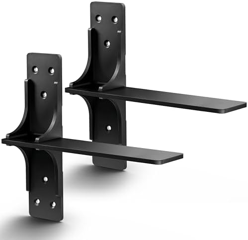 BATODA 12” Solid Steel Free Hanging T Shelf Bracket (2PCS) (Patent Pending)