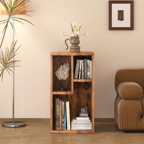 VECELO Cubby Storage Organizer Bookcase, Open Cube Display Shelf Cabinet, Freestanding Multicompartment Bookshelf for De