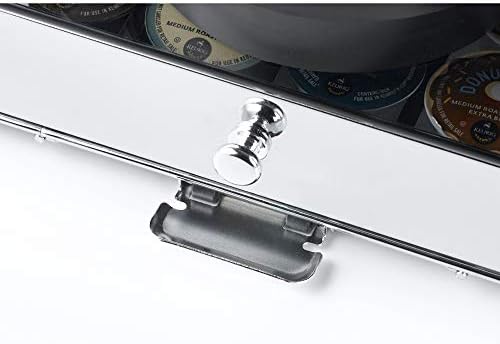 Nifty Rolling Coffee Pod Drawer - Glass Top & Chrome Finish, Compatible with K-Cups, 36 Pod Pack Holder, Compact Under C