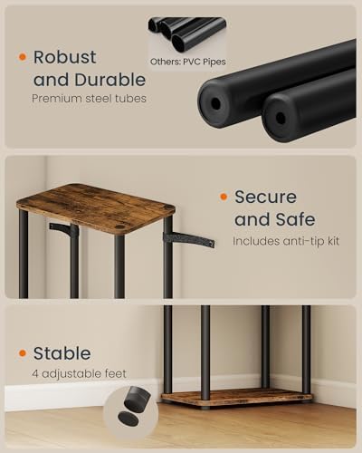 VASAGLE 5-Tier Shelf, Storage Shelves, Bookcase with Shelves, Living Room
