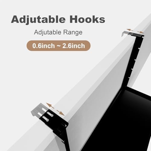Office Cubicle Shelf - 14.2'' x 5.9'' Storage Organizer Floating Corner Rack Hanging Shelf Height Adjustable Home Office