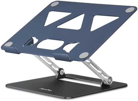 Aoviho Adjustable Laptop Stand for Desk,Portable Laptop Stand Holder and Riser,Foldable Aluminum Notebook Computer Stand