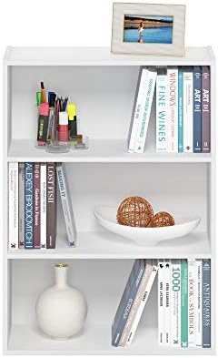 Furinno PASIR Book Shelf, 3-Tier Bookshelf, Storage Shelves Bookcase, 9.7 x 23.7 x 31.5, for Living Room, Bedroom, Home 