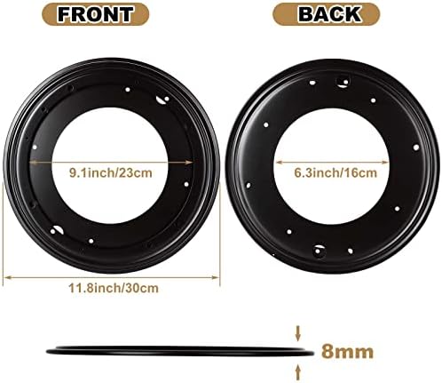12 inch Lazy Susan Hardware, 4 Pcak Large Lazy Susan Turntable Bearing 5/16" Thick 1000lbs, Lazy Susan for Table, Servin