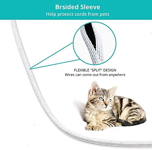20ft 1/4 inch White Cable Sleeve