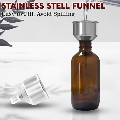 8 Pack 4 Ounce Amber Glass Bottle with Lids Vanilla Extract Homemade Brown Bottle 4 oz and 8 Pcs Vanilla Extract Stickers for Syrup Gift Glass Food Storage Canister Set Sauce Beans