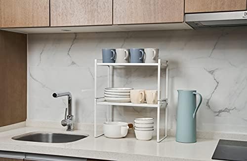 Shantton Cabinet Shelf Organizer, Pantry Shelf Rack, White 16x8.3x9.5
