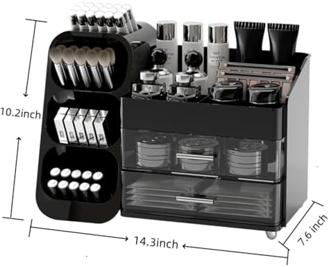 Makeup Organizer with Drawers, Large Capacity Countertop Organizers for Vanity,Bathroom and Bedroom Desk Cosmetics Organ