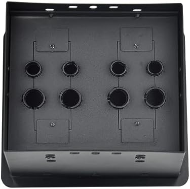 Tabletop Brush Cable Management Connectivity Box with 8 Grommet Holes for Conference Office (Black)