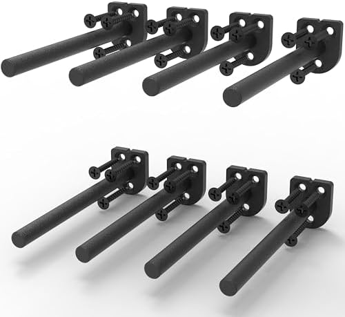 8 in Hidden Floating Shelf Brackets 8 Pack, 1/4" Thick Heavy Duty
