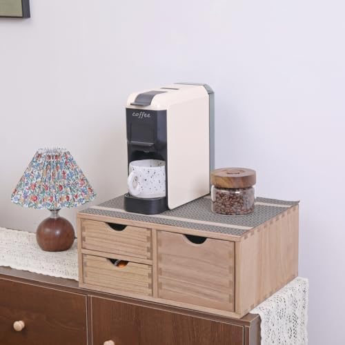 DDYURI Capsules Coffee Storage Drawer for Pod K-cup Holder - Counter Organizer for Kitchen Utensil Storage - Wood Deskto