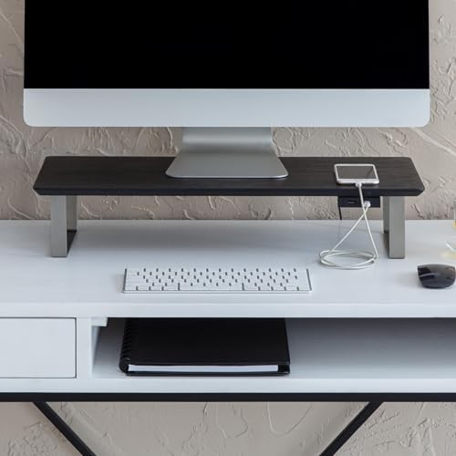 Anji Mountain Monitor Stand for Desk - Desktop Organizer & Laptop Riser, Ergonomic Monitor Riser, Space-Saving, Durable,