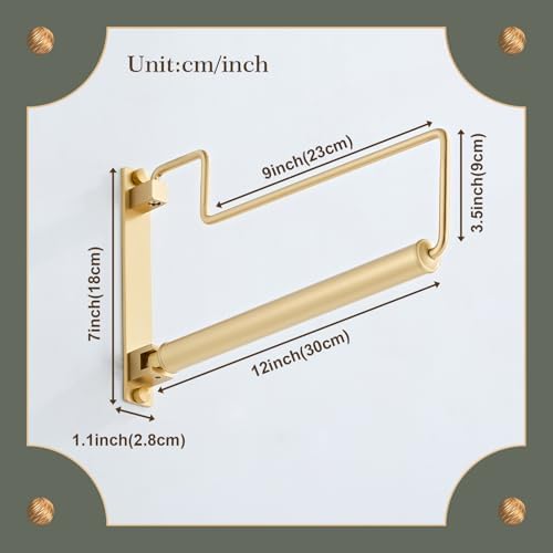 NEWRAIN Clothes Drying Rack, Laundry Racks for Drying Clothes, Wall Mounted Swing Arm Clothes Hanger for Laundry Room, Garage, Indoor & Outdoor Use,Brushed Gold (Pack of 2)