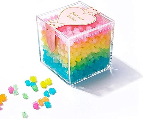 48-Pack Acrylic Square Cube Party Favor Candy Box, 2.17x2.17x2.17 Inch