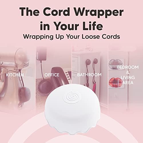 2-Pack Patented Heat-Resistant Cord Organizer for Appliances, Kitchen, Computers & More | Stick-On Cord Wrappers with Fl