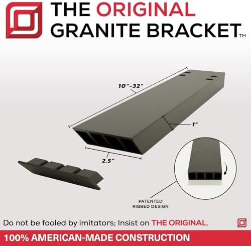 The Original Granite Bracket Knee Wall Countertop Support Bracket (Industrial, 6 Inches)