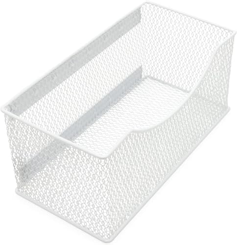 Ybmhome Wire Mesh Magnetic Storage Basket, Trash Caddy, Container, Desk Tray, Office Supply Organizer Silver for Refrige