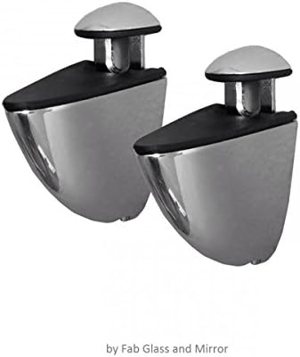 Fab Glass and Mirror 8" L x 24" W, Bronze Rectangle Floating Shelf Kit Glass Sheleves, 8" x 24" (1H-AVE6-NMJJ-BRZ)