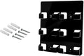 Marketing Holders Wall Business Card Holder with Hanging Hardware for 3.5" x 2" Gift Cards Black Acrylic 6 Slot Display Holds 50 Contact or 30 Membership Cards