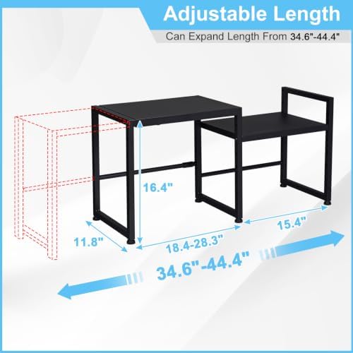 44.3 Inches Expandable Metal Storage Shelves,150LBS Heavy Duty Shelving Units and Storage For Appliance,Adjustable Utili
