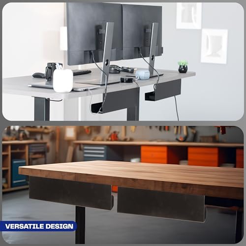 VIVO 2 Pack Black 17 in Under Desk Cable Management Tray, DESK-AC06-2C