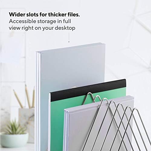 Mindspace Desk Organizers and Accessories, Desk Bookshelf - Home Office Accessories Desktop Organizer | Desk decor, Office Supply Organizer, Mail Organizer for Desk | The Wire Collection, Chrome