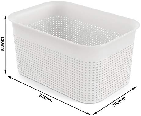 Rotho Brisen Storage box 4,5 l with perforated pattern, 4,5l (26,2 x 18,0 x 13,0 cm), White
