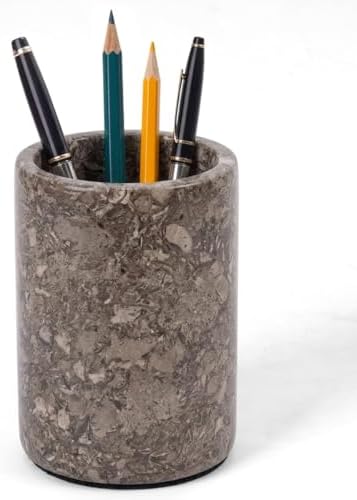 Radicaln Marble Pen Holder For Desk 4" Inches Oceanic Handmade Marble Toothbrush Holder & Pen Holder For Home Decor, Ideal Pencil Holder For Desk Organizer