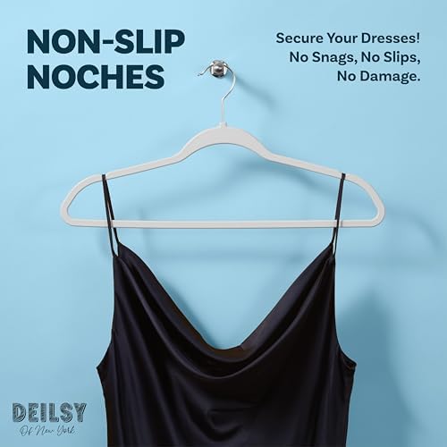 DEILSY™ Non-Velvet Thin Hangers Space Saving Gray Hangers 50 Pack