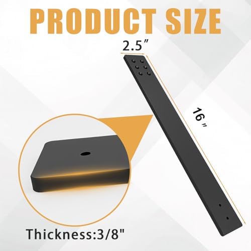 3 Pack 3/8" Thick 16" Lx 2.5" W Countertop Support Bracket