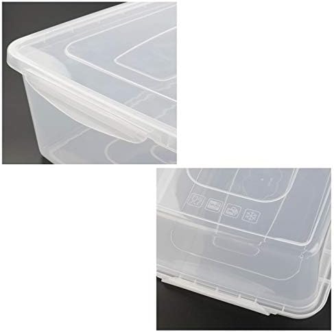 Gloreen Clear Storage Bin, 16 Quart Latch Container Bin with Lid, Pack of 2