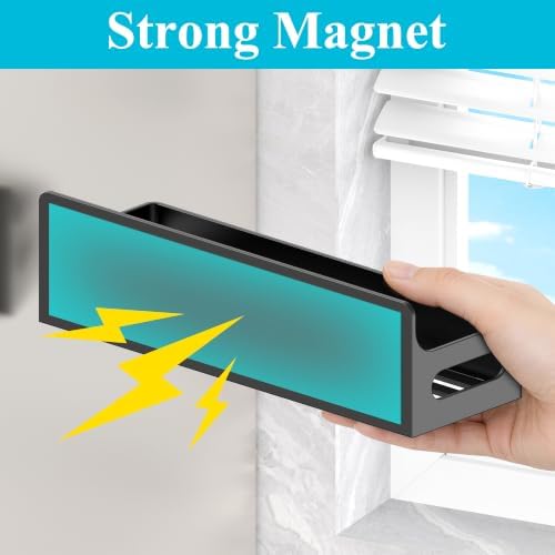 HuggieGems Magnetic Water Bottle Holder for Fridge Black, 4 Pack