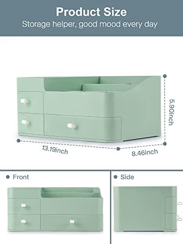 Makeup Organizer with Drawers,Large Capacity Countertop Organizer for Vanity,Bathroom and Bedroom Desk Cosmetics Organiz