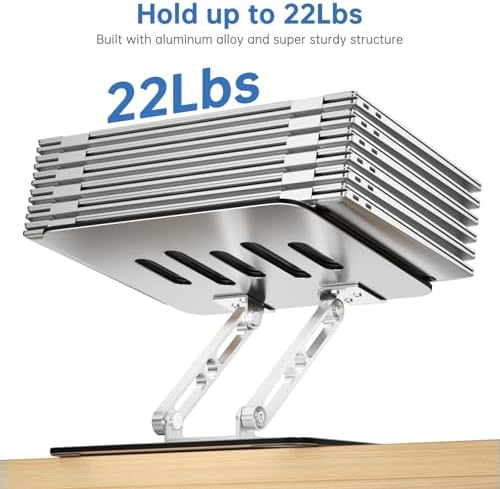 Laptop Stand for Desk Adjustable Computer Stand with 360 Rotating Base Ergonomic Laptop Riser Mount for Desk Foldable Pr
