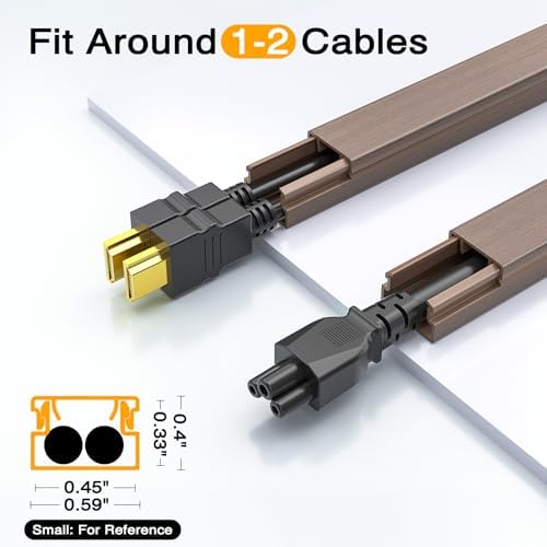 Delamu 157in Cord Covers for Wires on Wall, One-Cord Cord Hider, TV Cord Hider for Wall Mounted TV, Wire Hider Wire Cove