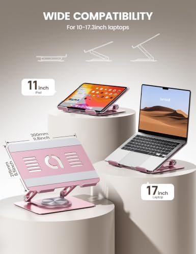 Lamicall Aluminum Laptop Stand for Desk for MacBook Neo Air Pro 10-17.3''
