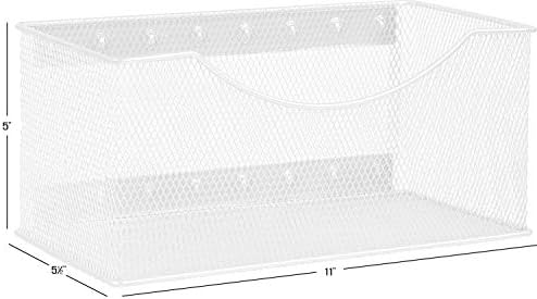 YBM HOME Mesh Magnetic Storage Basket Organizer with Extra Strong Magnets Holds Your Whiteboard and Locker Accessories, 
