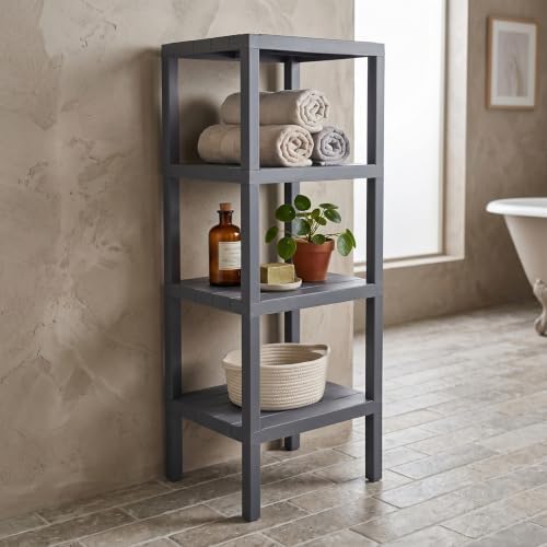 Honey-Can-Do Grey 4-Tier Storage Shelf