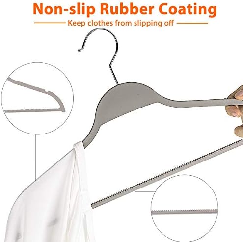 Plastic Clothes Hangers 20 Pack and Solid Wooden Hangers 20 Packs