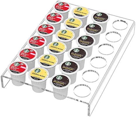 AITEE Acrylic K Cup Drawer Organizer Tray Pod Holder for 24 Coffee Capsules