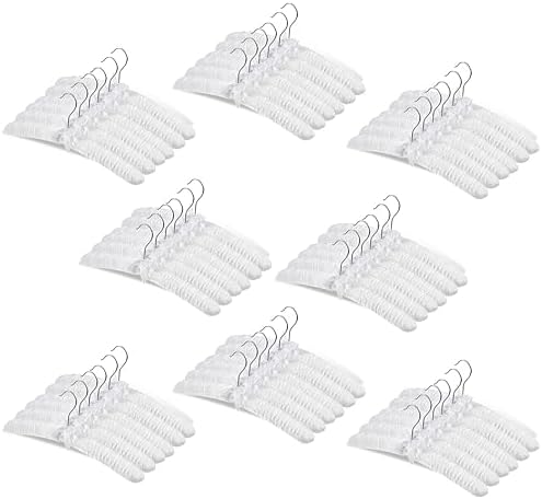 Jetec 48 Pack Satin Padded Hangers for Women Clothing 15",White
