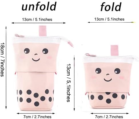 Telescopic Pencil Bag Pen Holder Pop Up Stationery Case, Stand-up Retractable Transformer Bag Standing Organizer, Great for Christmas Holiday New Year Office Bag
