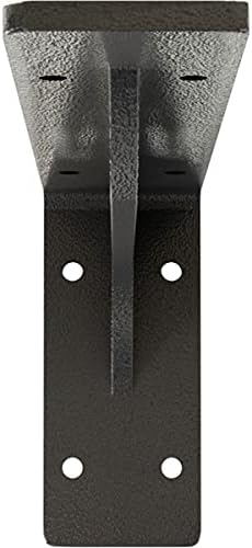 Ekena Millwork BKTM02X10X04EBHGY Steel Bracket Embrey, 2"W x 10"D x 4 3/4"H, Hammered Gray