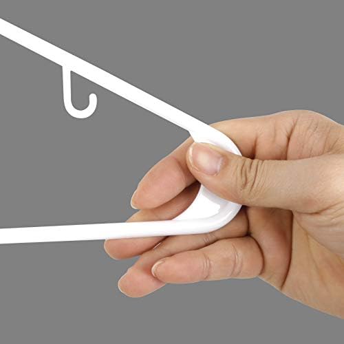 SUPER DEAL Plastic Hangers 100 Pack, Clothes Hangers with Double Hooks for Adults for Coats, Dresses, Shirts, Pants, Lightweight Yet Space Saving, White