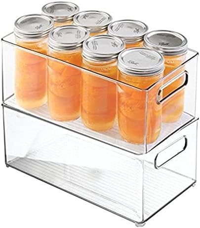 Lifetime Appliance Parts UPGRADED Clear Organizer Storage Bin with Handle Compatible with Kitchen I Best Compatible with Refrigerators, Cabinets & Food Pantry - 10" x 5" x 6"