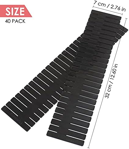40Pcs Drawer Dividers, Adjustable Drawer Organizer for Socks, Underwear, Makeup, Can Help Tidy Kitchen, Bedroom, Dresser