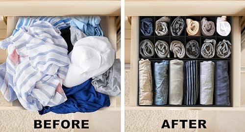 Simple Houseware Closet Underwear Organizer Drawer Divider Assorted 7 pcs