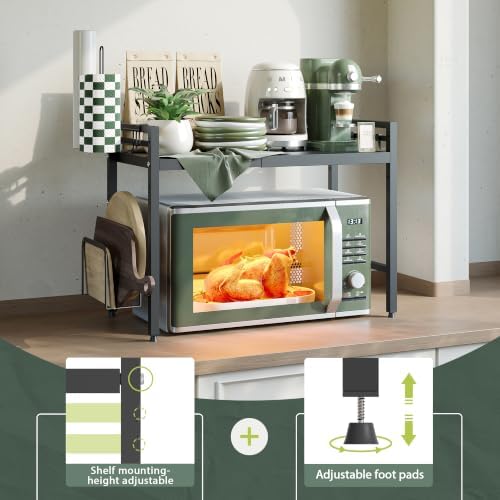 NETEL 2 Tier Expandable Microwave Stand countertop,Microwave Oven Rack