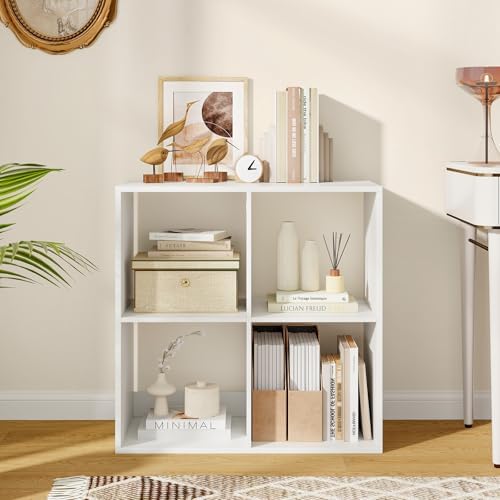 4 Cube Storage Organizer, 2 Tier Floor Standing Bookcase