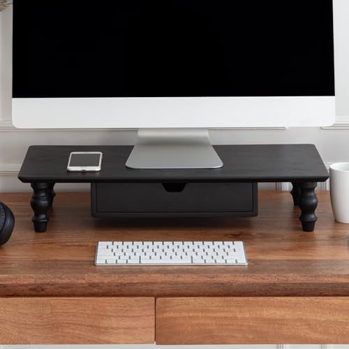 Anji Mountain Monitor Stand for Desk - Desktop Organizer & Laptop Riser, Ergonomic Monitor Riser, Space-Saving, Durable,